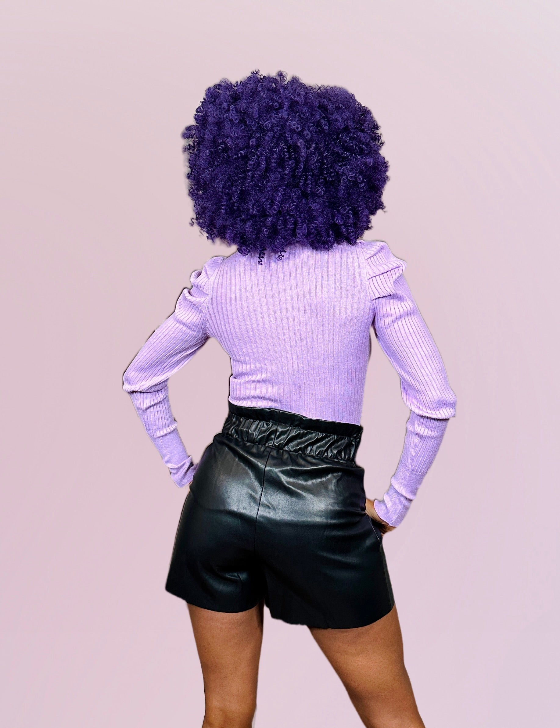 Belted Faux Leather shorts
