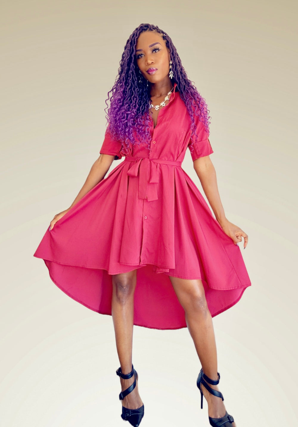 Wine and Dine Hi-Lo Dress