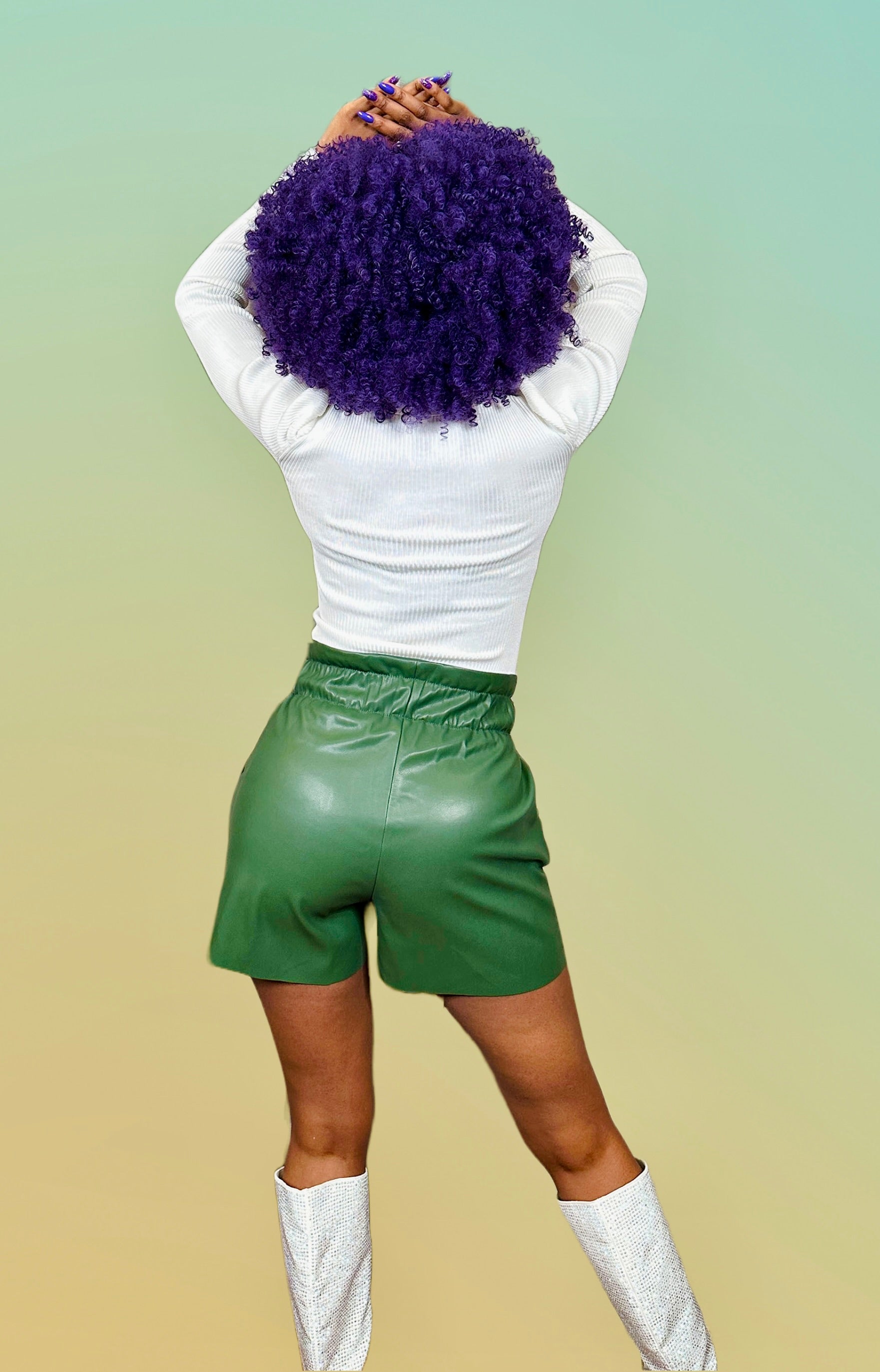 Belted Faux Leather shorts