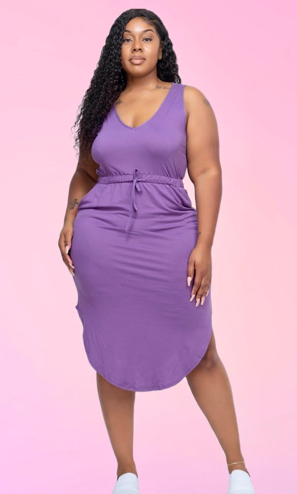 Casually Cute Drawstring Dress