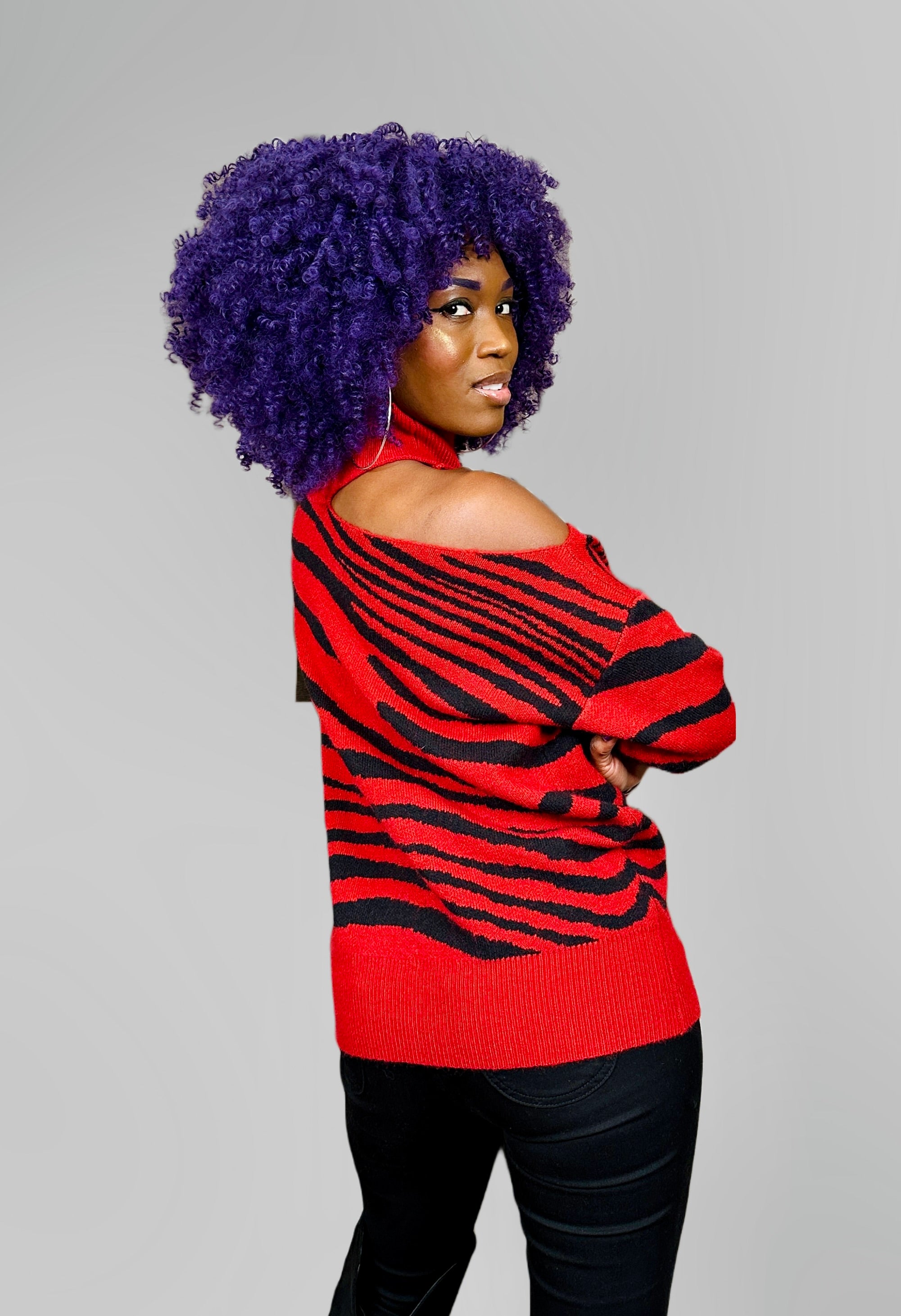 Wild Kingdom Cold Shoulder Sweaters