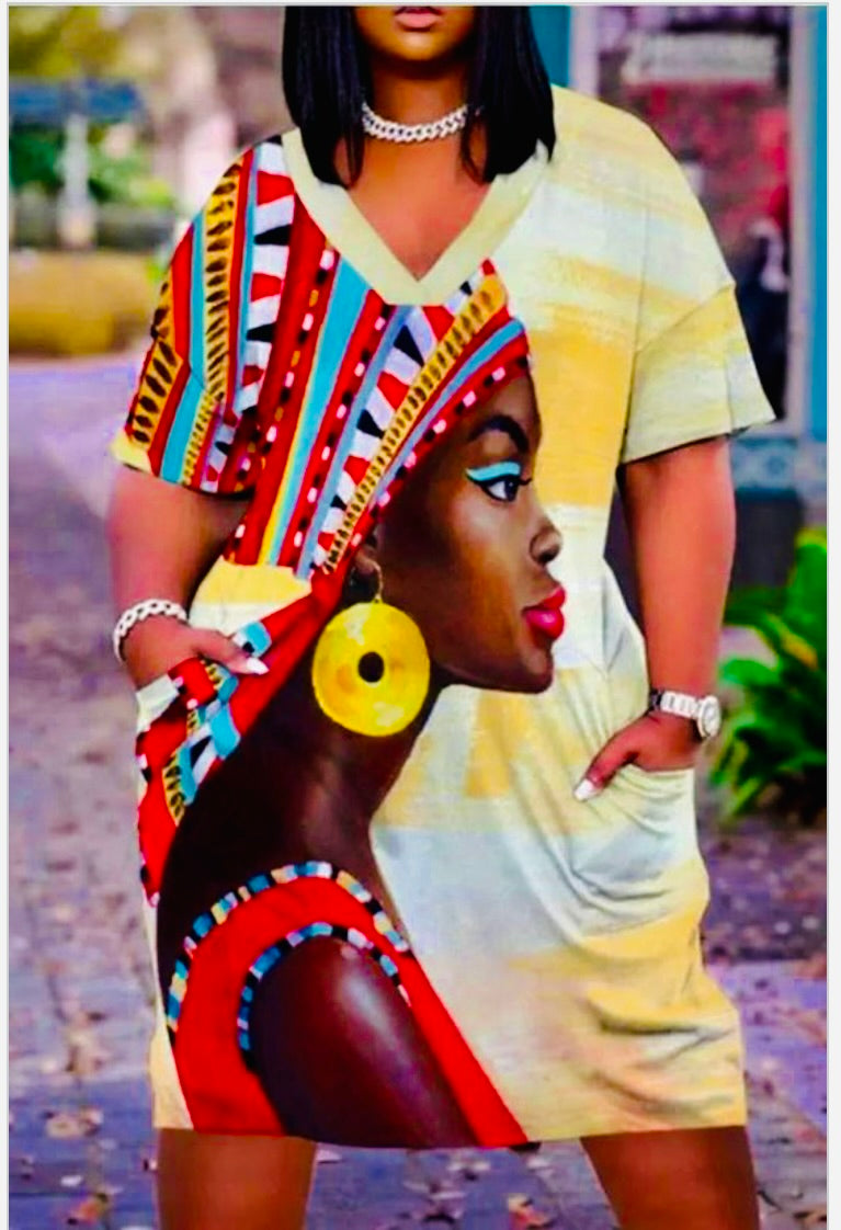 Brown Girl Beauty T-Shirt Dress